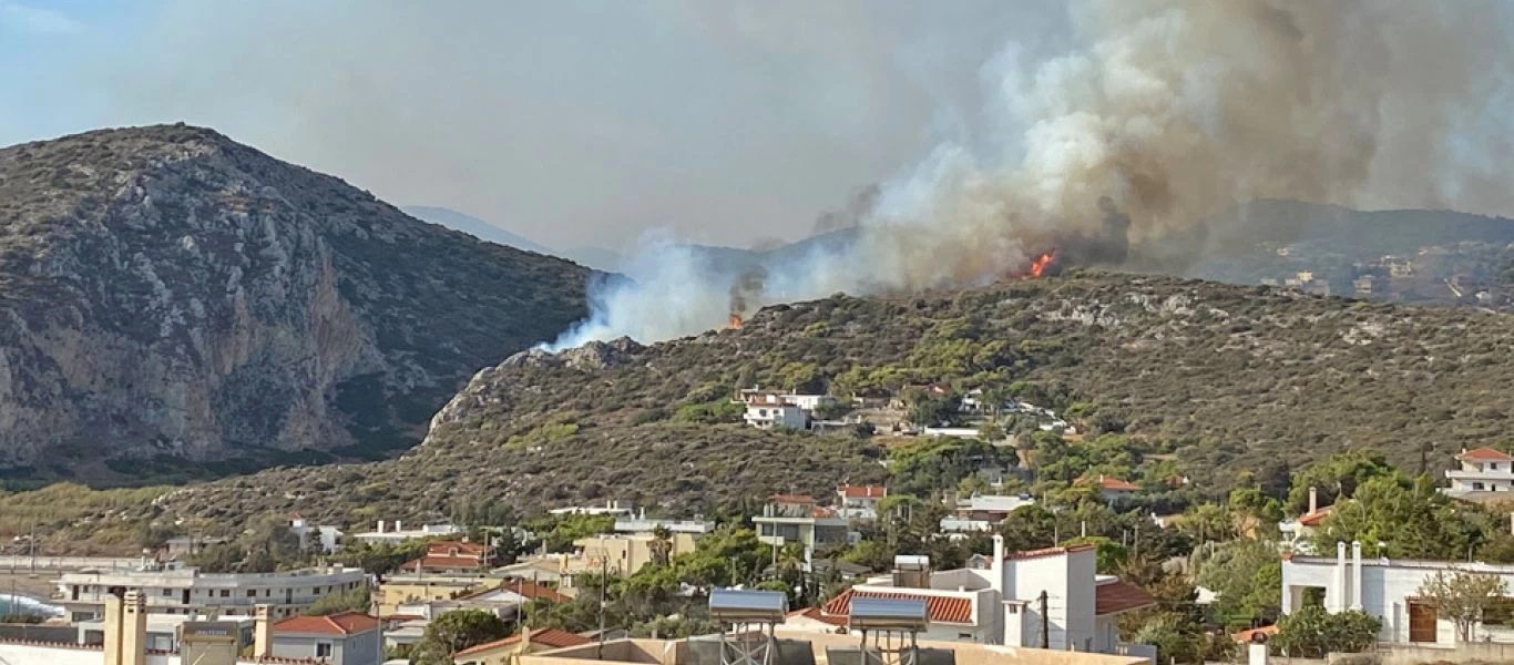 Υπό έλεγχο η πυρκαγιά στην Κακιά Θάλασσα Κερατέας